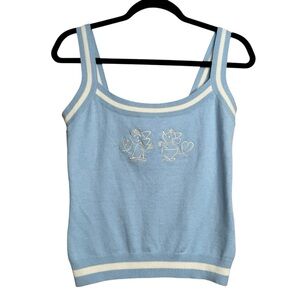 Her Universe Disney Cinderella Embroidered Mice Sweater Knit Tank Sz Sm B1